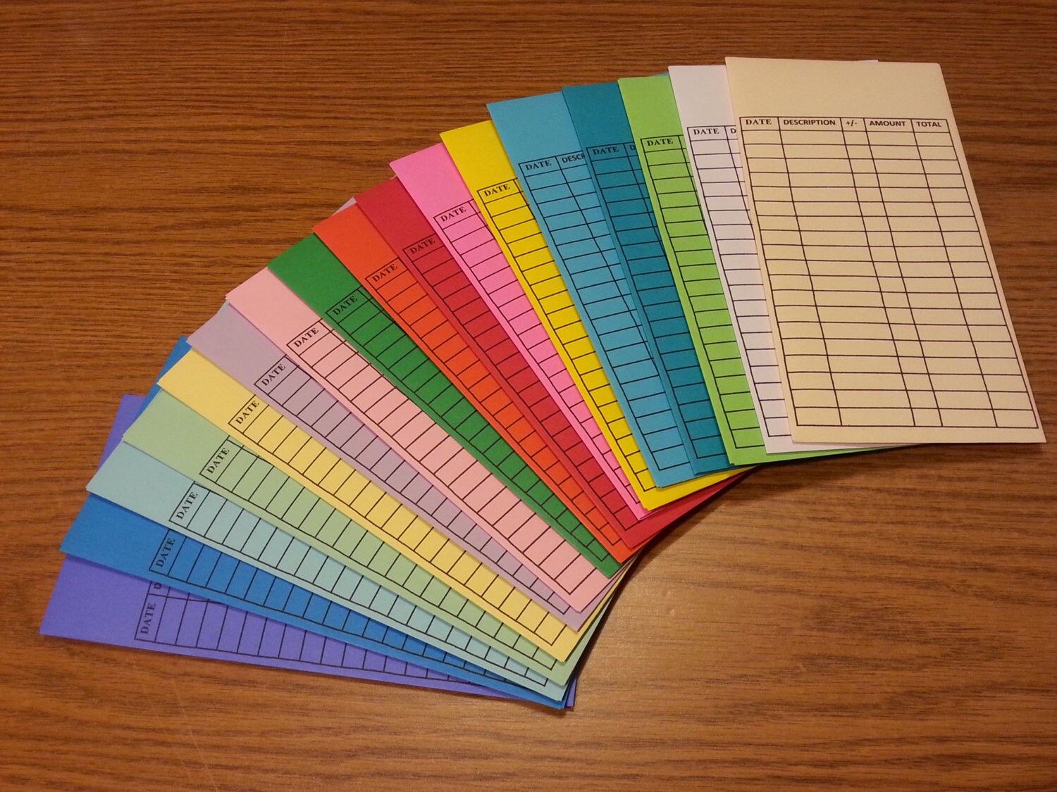 Cash Envelope System Set Assorted Colors Cash System Budget