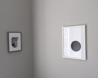 circle screenprint on paper, framed