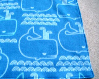 Whale Baby Blanket. Extra Warm