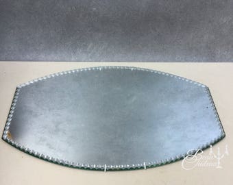 Vintage French Cut Glass bevelled edge Mirror
