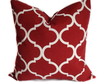 Red outdoor pillow cover, Outdoor cushions, Patio cushion, Outdoor throw pillow, Outdoor lumbar pillow, Accent pillow, 6 sizes available
