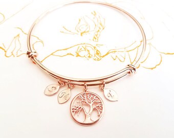 Personalized bracelet for mom Family Tree Bracelet Custom Gift for Grand mother, charm Bracelet, Mothers Day From Daughter Son, Mother Gift