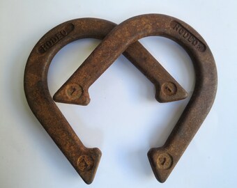 Pair of Rodeo Horseshoes Vintage Rodeo No. 1 Pitching Horseshoes