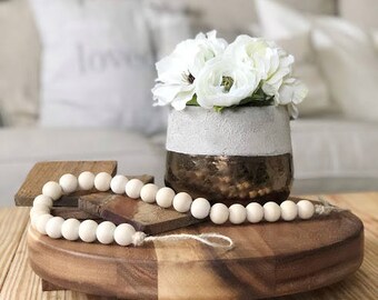 Wooden Bead Garland, Wood Bead Garland, Garland, Wood Beads, Wood Decor, Bead Garland, Rustic Decor, Rustic Garland, Farmhouse Decor, beads