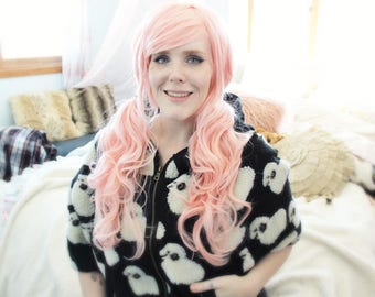 Pastel Pink wig | Wavy Long Pink wig | Scene wig, Cosplay wig, Lolita Kawaii wig | Lost Lamb