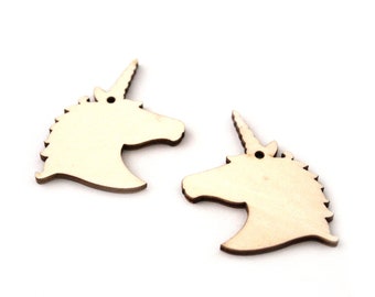 Wooden Unicorn blank set of 2