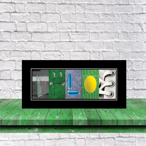 Letter Name Art Lacrosse Print Lacrosse Print Custom Name