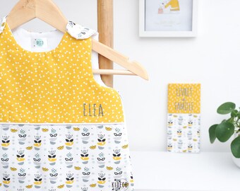 Sleeping bag "My sweet Oslo" grey, mustard yellow and mint Green