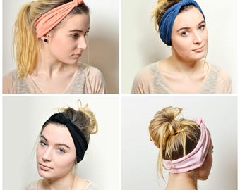 SET adult headband, adult headband woman, namaste headband, boho headband, headbands for women, knot headband, yoga headband, black headband