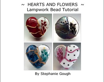 HEARTS AND FLOWERS - Lampwork Bead Tutorial by Stephanie Gough sra fhfteam leteam lampwork tutorial