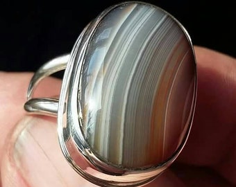 Lake superior agate ring