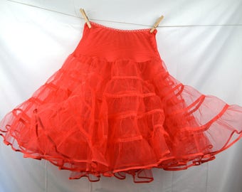 Vintage Red Malco Modes Petticoat Tutu Crinolin
