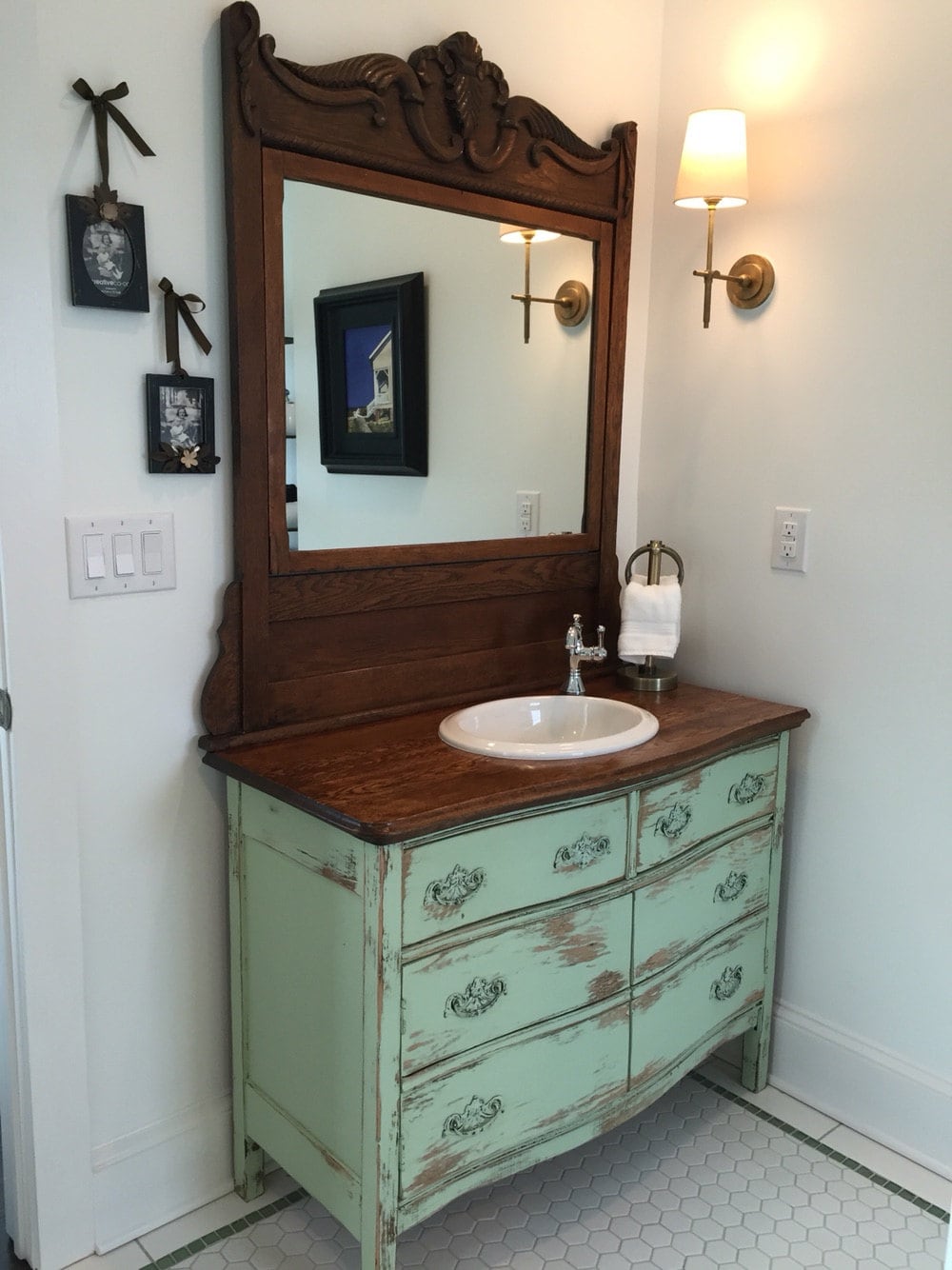 BATHROOM VANITY From Antique Dresser We Find Restore ๐zoom - BATHROOM VANITY From Antique Dresser We Find Restore