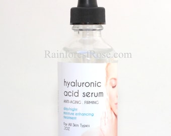 Hyaluronic Acid plus DMAE Serum 2oz for Skin Anti-Aging Anti Wrinkle Moisturizer Collagen