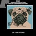 Pug CROSS STITCH Pattern, CROCHET Graphghan Blanket Pattern
