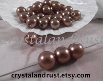 10mm --- Bronze Faux Loose Pearls --- 50 pieces