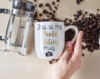 This is My Photo Editing Mug or wine glass | Gift for Photographer | Wedding Day | Gift Wrap | Gift Box