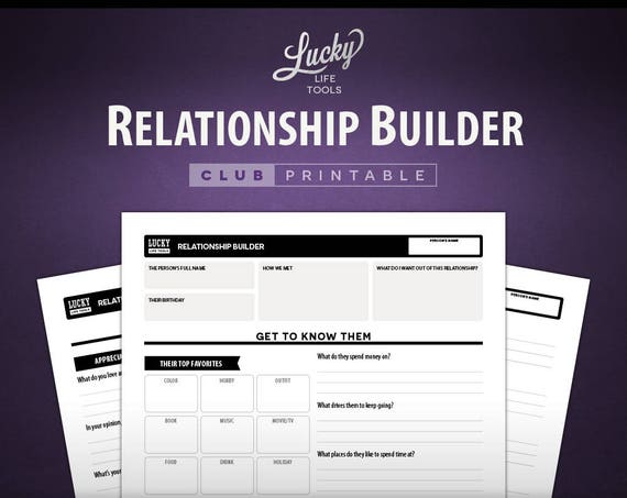 Relationship Builder - CLUB Printable Exercise
