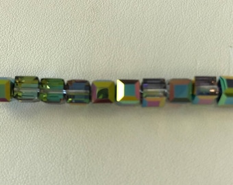 5601 Swarovski® 6mm Cube - Vitrail Medium - Pkg of 12 pieces