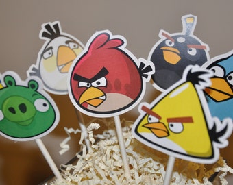 Angry Birds Cupcake Toppers