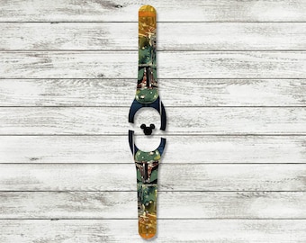Bounty Hunter MagicBand Decal | MagicBand Decals 1.0 or 2.0 size | Magic Band Decal | Glitter Magic Band Skin | RTS Ready To Ship