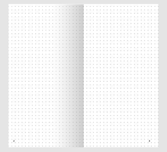 bullet journal dot grid travelers notebook printable