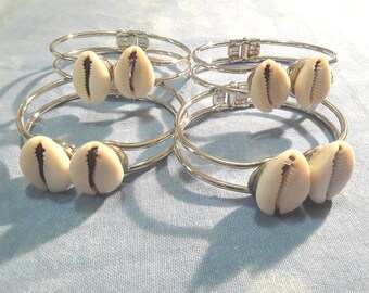Sliver cowry shells bracelets