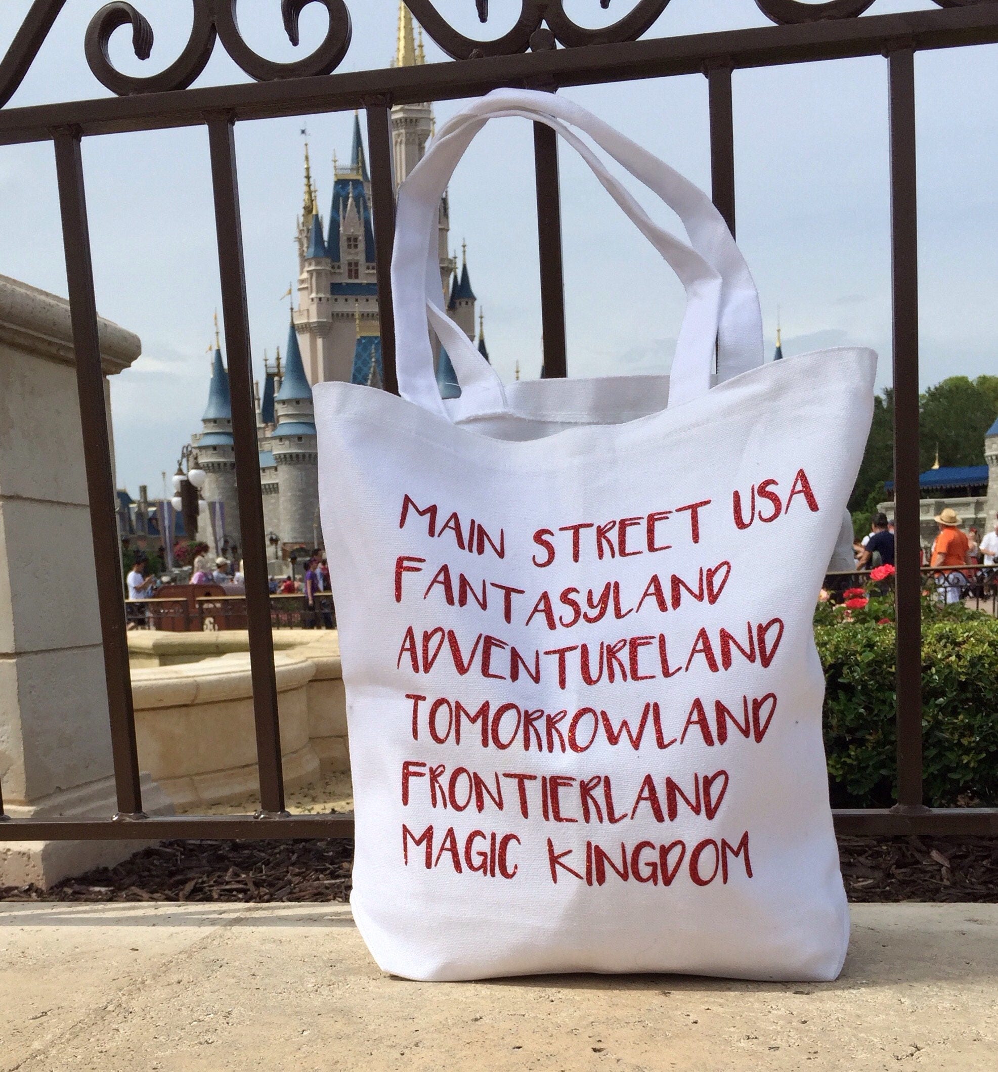 Disney Canvas Tote Disney Magic Kingdom Tote Disney