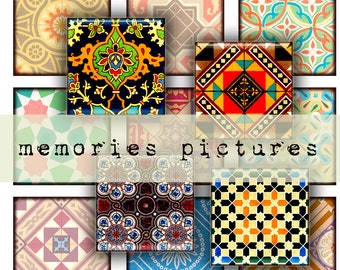 Oriental ornaments historical fabric patterns - instant Digital Collage Sheet, Download and Print Jpeg Clip Art Images 129