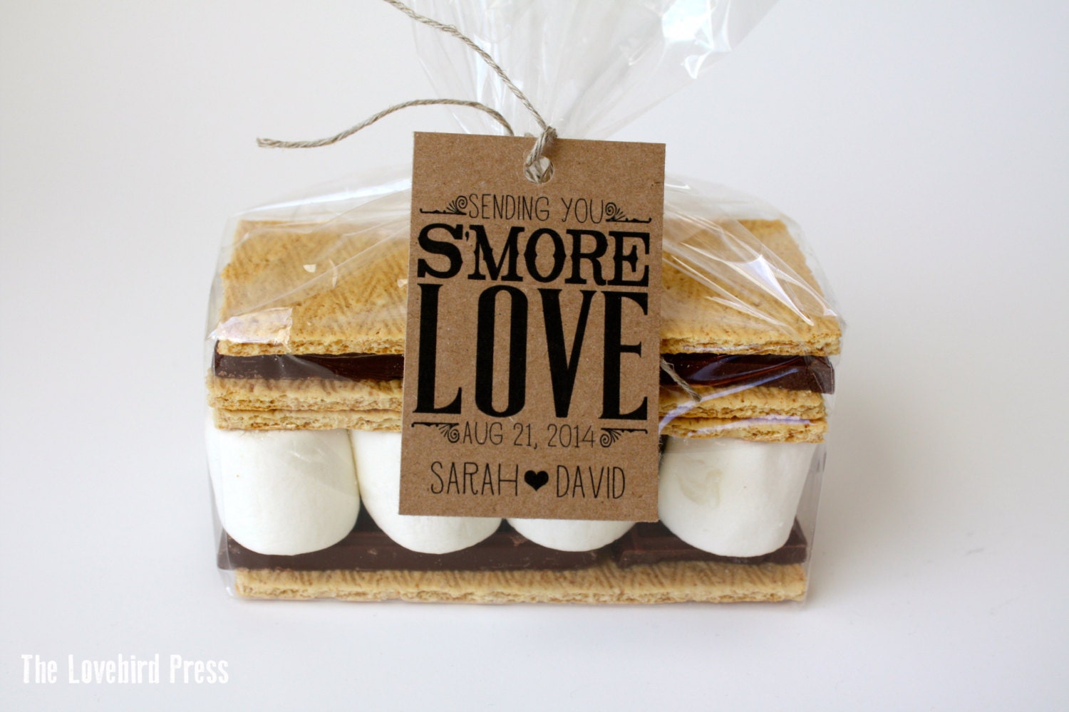 Wedding S'more Favor Tag Rustic Personalized Printable