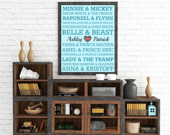 Personalized "Disney Couple/Best Friend" Wall Art