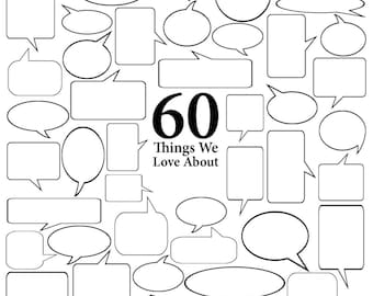 Personalized - 60 Things We Love About {Insert Name} - Vector Art