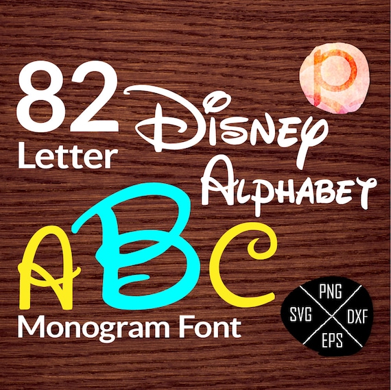 Download Disney font SVG cuttable Alphabet and NumberstDisney Monogram