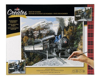 Plaid Creates Paint By Number Kit (16 by 20-inch), 13392 Autumn Express