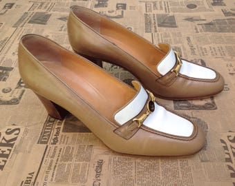Made in Italy | 90s loafers high Heels | Linear Vintage Shoes | Vintage Shoes | 90s vintage loafers | 90s leather shoes | Italian loafers