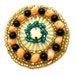 Sale! 10 for 10 Dollars Designer Motif Circle Appliqué, Beaded 1.75" -B035-1631