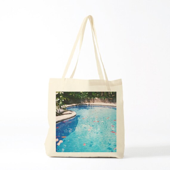 Tote Bag Exotic Swimming-pool. Photo. Cotton bag, sports bag, yoga bag, beach bag, groceries bag, school bag, novelty gift, canvas bag.