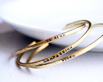 Gold Compassion Bangles Set