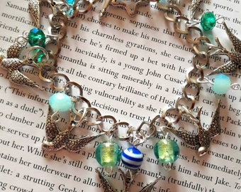 Rockabilly swallows charm bracelet