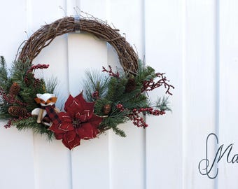 Foxy Christmas Wreath