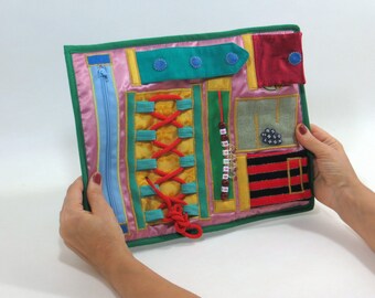 Cheap Christmas gift 2018 Learning Toy Funny kid my Babys 1 st Christmas Tactile Dementia Cheap Therapy blanket Lacing Game Restless Fingers