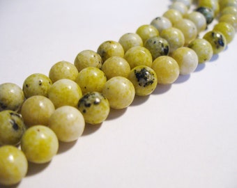 Yellow Turquoise Beads Gemstone Round 6MM