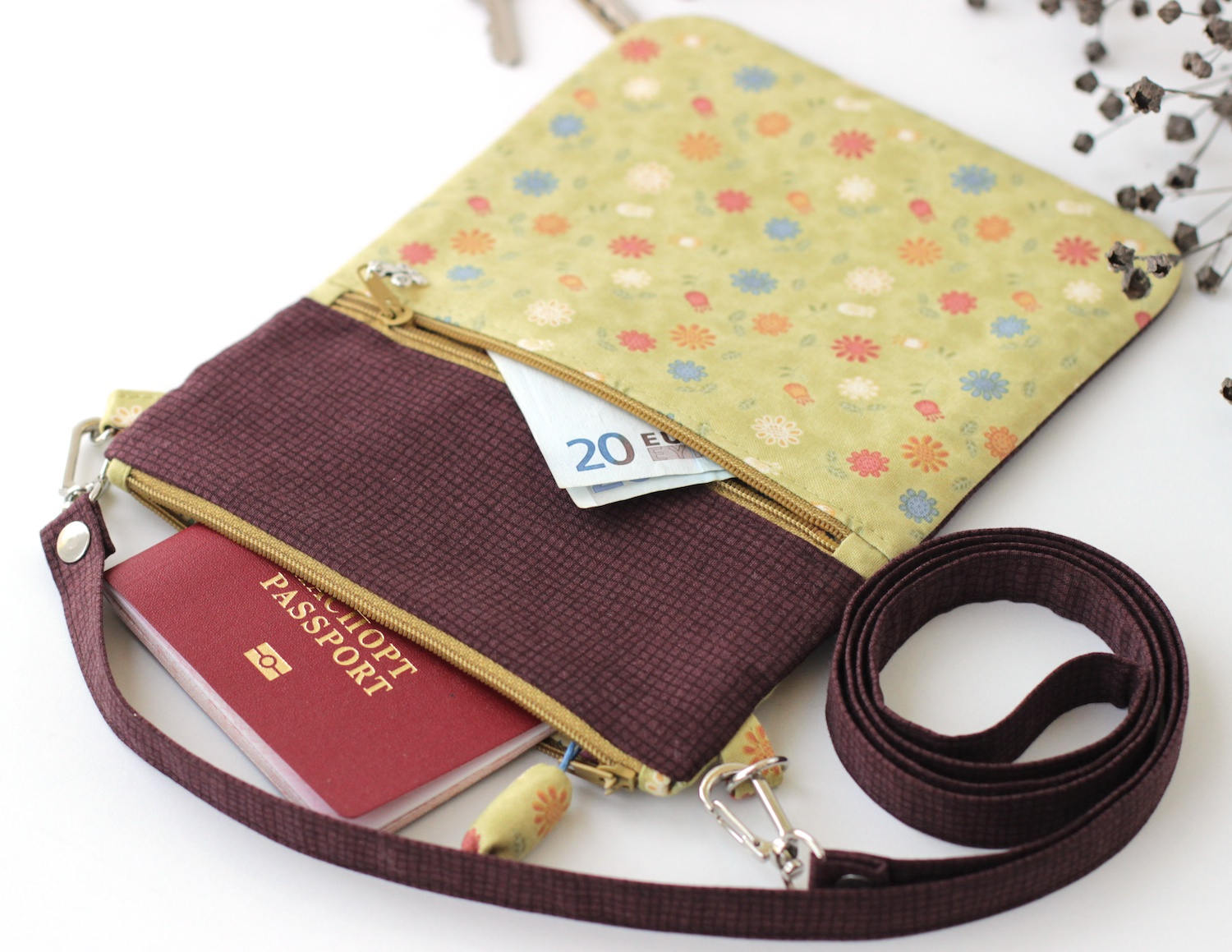 Flower crossbody purse handmade bags gift for her small