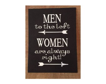 bathroom sign men and woman unique any color