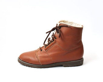 1990s Shearling Oxfords Ankle Boots