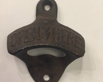 Rustic Wall Mounted Bottle Opener, Very Fast Shipping!!!