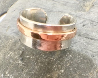toe rings sterling silver, Toe rings silver, Sterling silver toe rings, Copper silver ring, Copper toe ring, Band toe ring