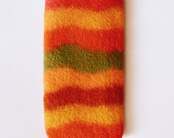 iPhone felt case, iPhone Plus case, iPhone 6 case, felt case, iphone case, custom case, handmade iPhone sleeve, orange case