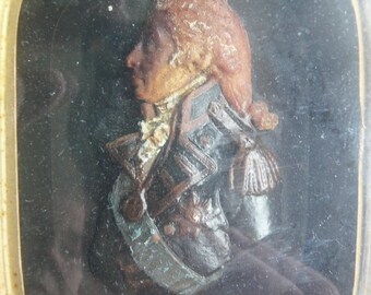 scarce large antique early 19th century wax portrait vice admiral horatio nelson