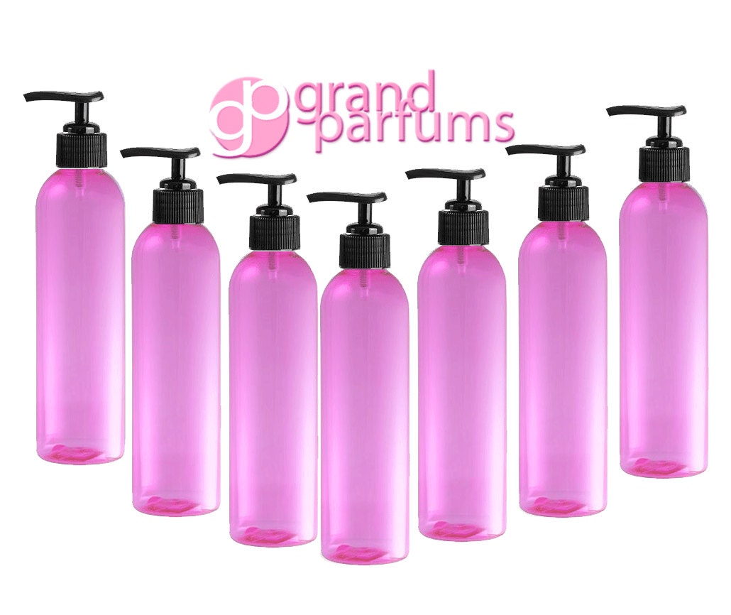 6 Pink 4 Oz Lotion Pump Dispenser BOTTLES 120mL BPA Free PET